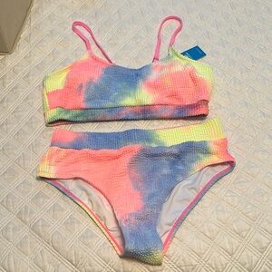 Brand new with tags Cupshe Live Life On The Beach Rainbow Tie-Dye Bralette